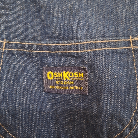 Vintage Osh Kosh Denim Overalls Jumper Dress, Sz 14 Girls STILL HAS TAGS - Picture 3 of 11